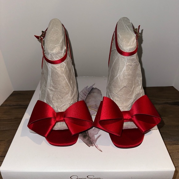 Jessica Simpson Women's Olivine Bow High-Heel Stiletto Dress Sandals - Picture 2 of 6